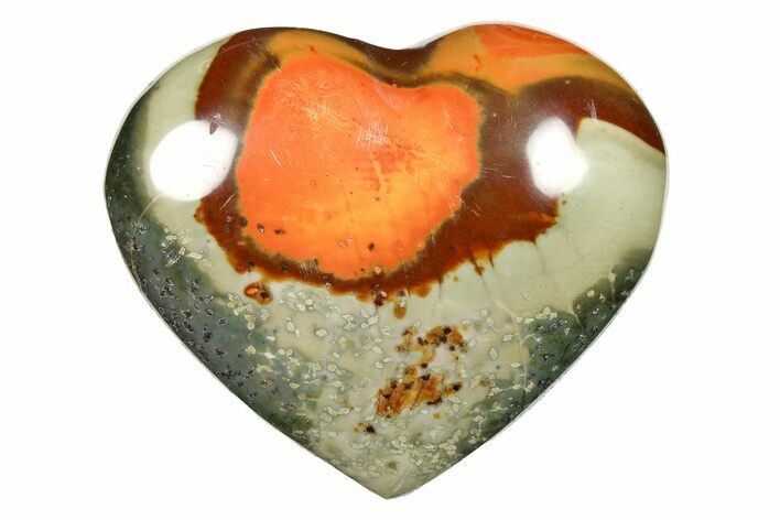 Wide, Polychrome Jasper Heart - Madagascar #277940